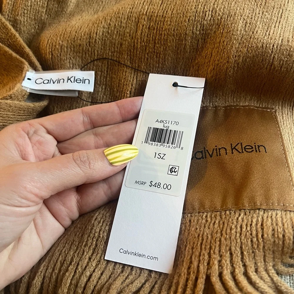 Calvin Klein Brown Ribbed Knit Accessory - Picture 4 of 6